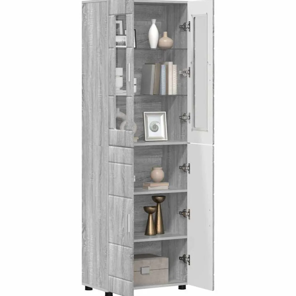 Hoge kast FLORIN 60 x 35 x 182 cm Bewerkt hout>vidaXL Online