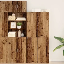 Hoge kast Oudhout 40 x 42,5 x 185 cm>vidaXL Best