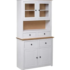 Hoge kast Panama Range 93x40,5x180 cm massief grenenhout>vidaXL Clearance