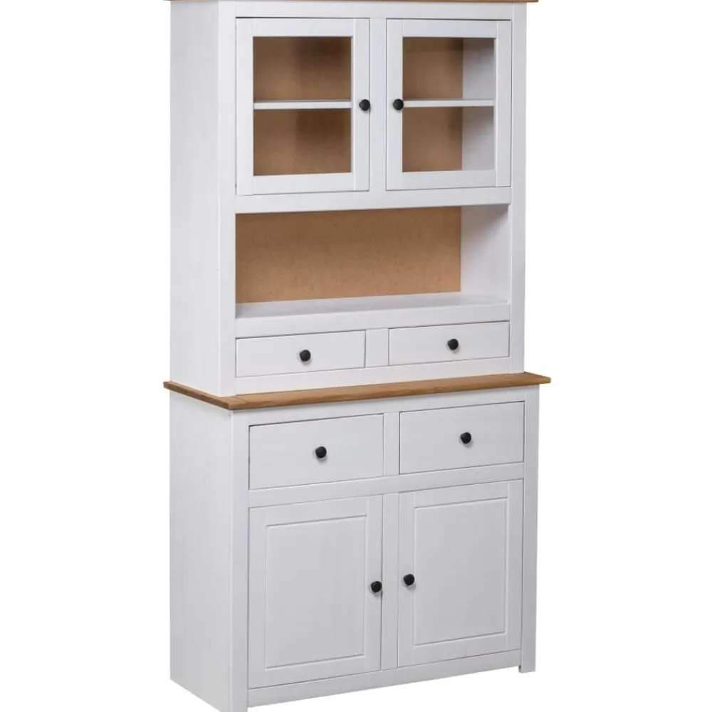 Hoge kast Panama Range 93x40,5x180 cm massief grenenhout>vidaXL Clearance