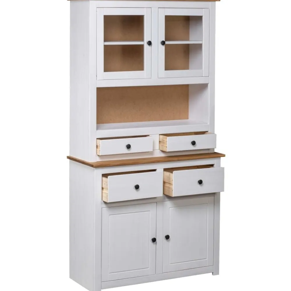 Hoge kast Panama Range 93x40,5x180 cm massief grenenhout>vidaXL Clearance