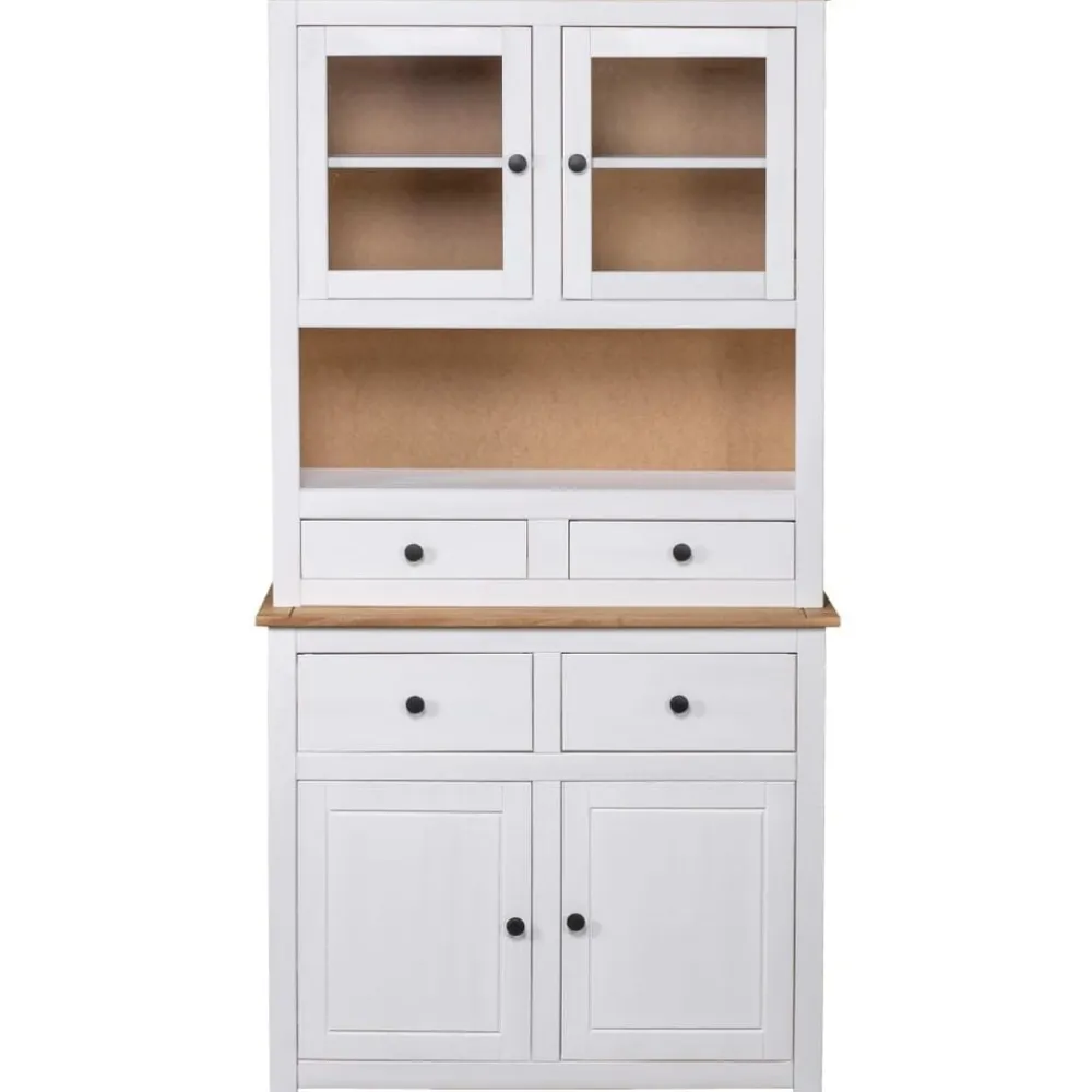 Hoge kast Panama Range 93x40,5x180 cm massief grenenhout>vidaXL Clearance