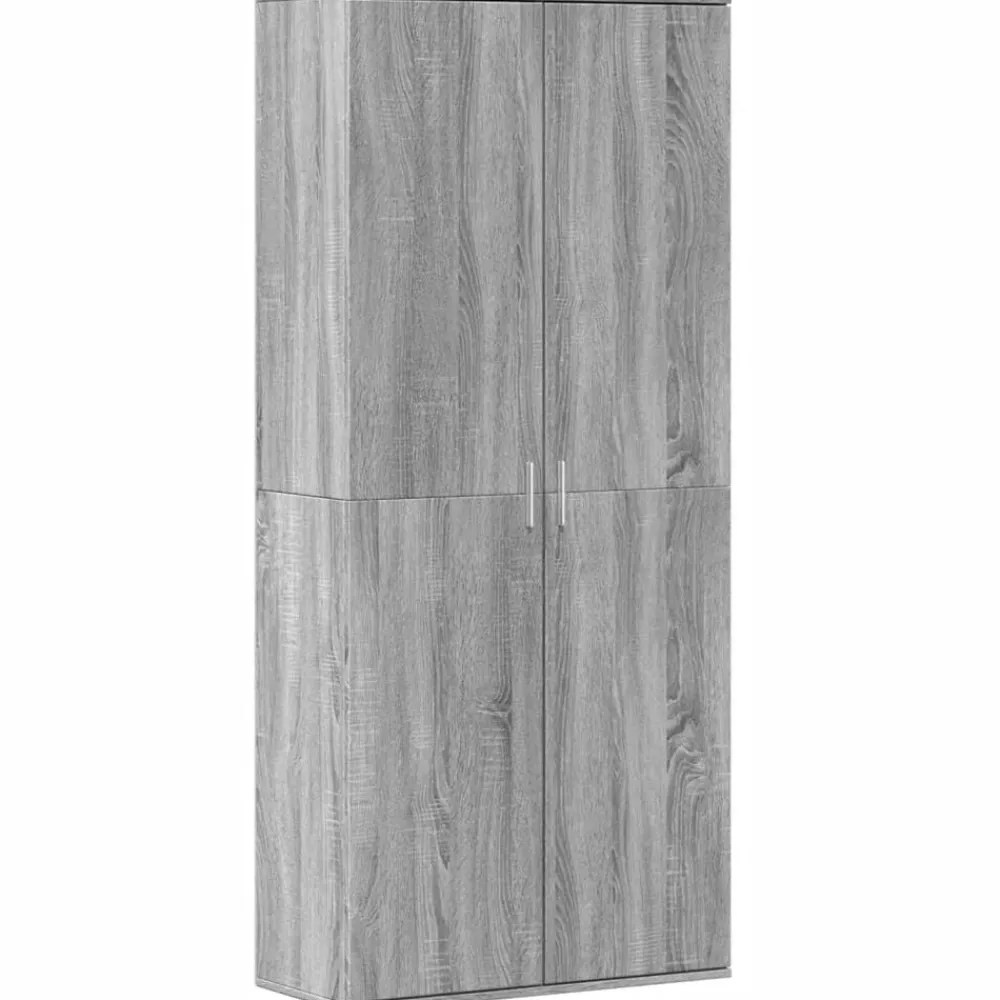 Hoge kast 80x35x180 cm bewerkt hout eikenkleurig>vidaXL Hot