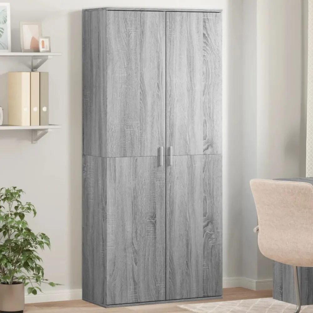 Hoge kast 80x35x180 cm bewerkt hout eikenkleurig>vidaXL Hot