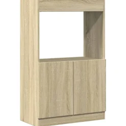 Boekenkasten & Wandplanken*vidaXL Hoge kast 63x33x100 cm bewerkt hout kleurig Sonoma eiken