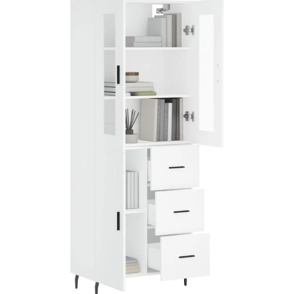 Hoge kast 69,5x34x180 cm bewerkt hout>vidaXL Best