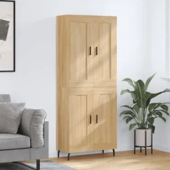 Hoge kast 69,5x34x180 cm bewerkt hout kleurig>vidaXL