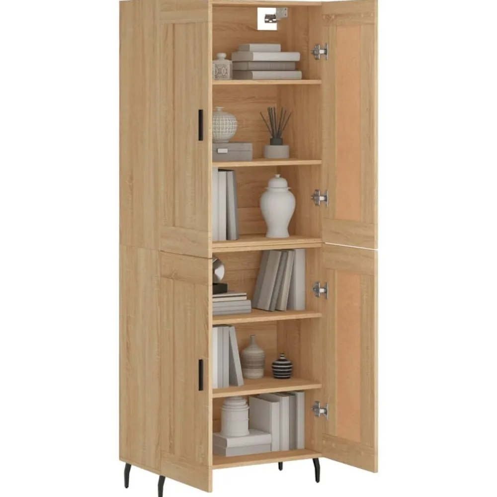 Hoge kast 69,5x34x180 cm bewerkt hout kleurig>vidaXL