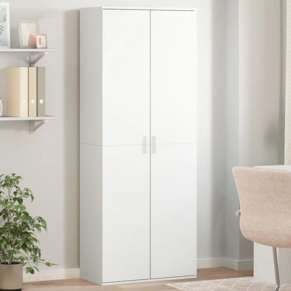 Kasten & Opbergmeubelen*vidaXL Hoge kast 70x35x180 cm bewerkt hout Wit