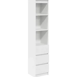 Kasten & Opbergmeubelen*vidaXL Hoge kast 37,5x35x180 cm spaanplaat Wit