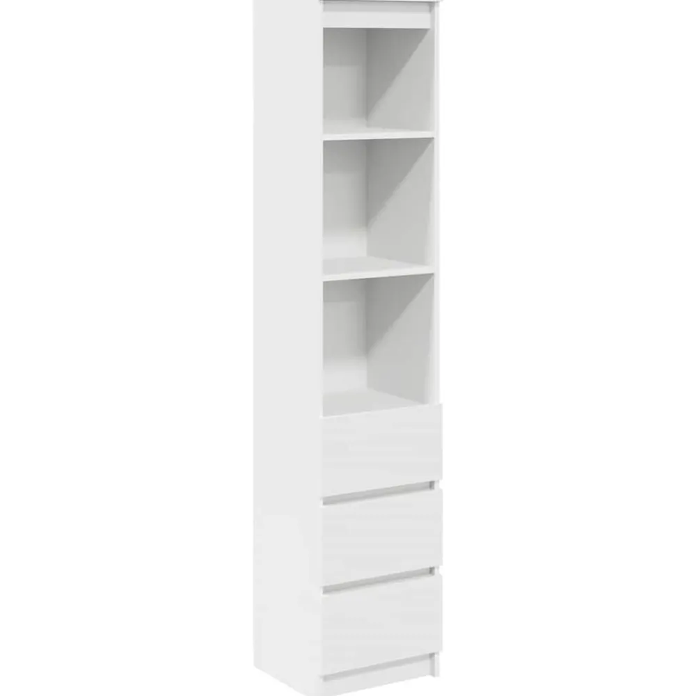 Kasten & Opbergmeubelen*vidaXL Hoge kast 37,5x35x180 cm spaanplaat Wit