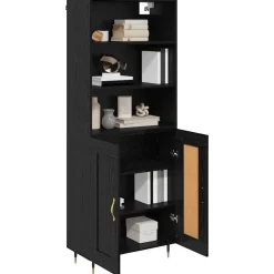 Hoge kast 69,5 x 34 x 180 cm Bewerkt hout><noscript><img width=