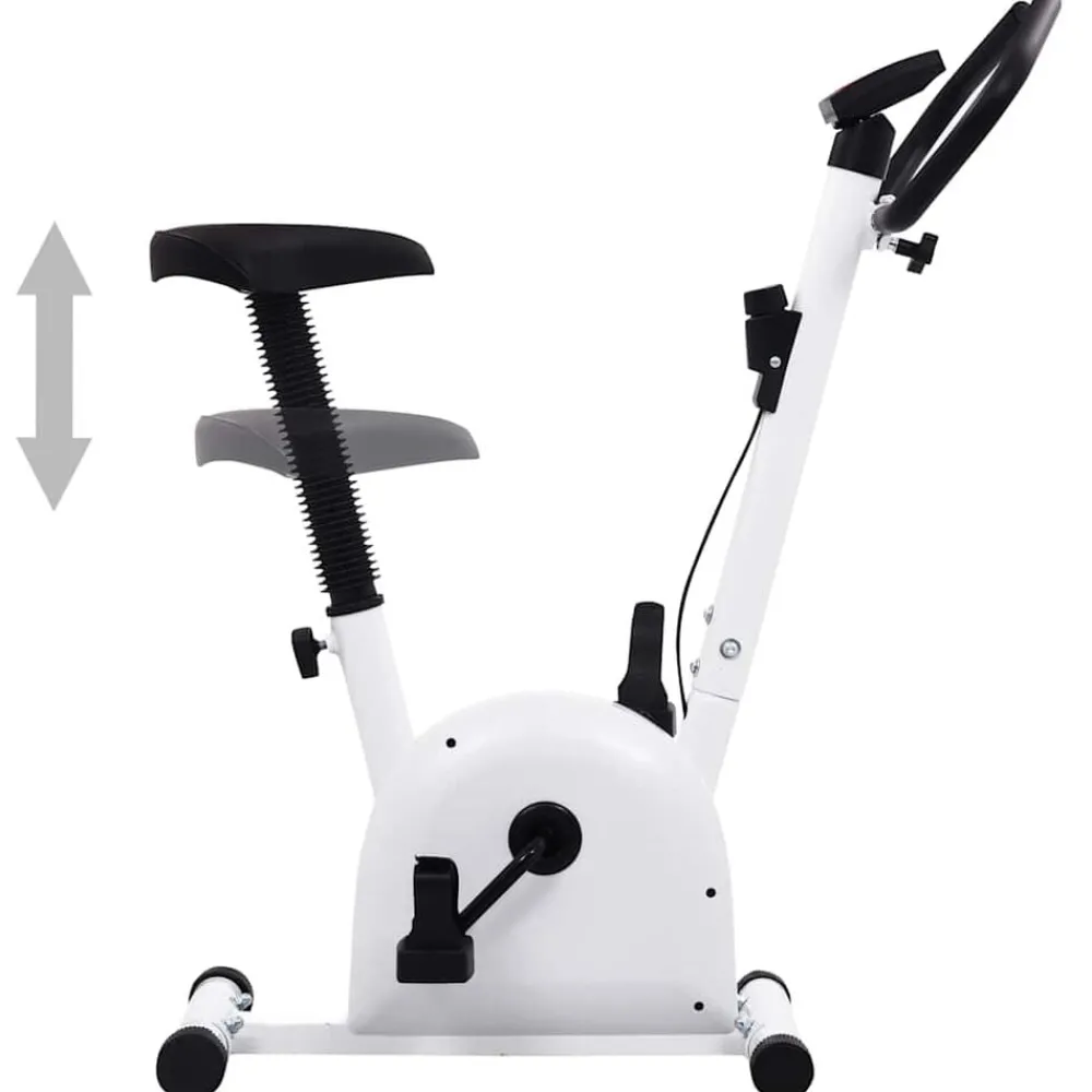 Fitness*vidaXL Hometrainer met bandweerstand Wit