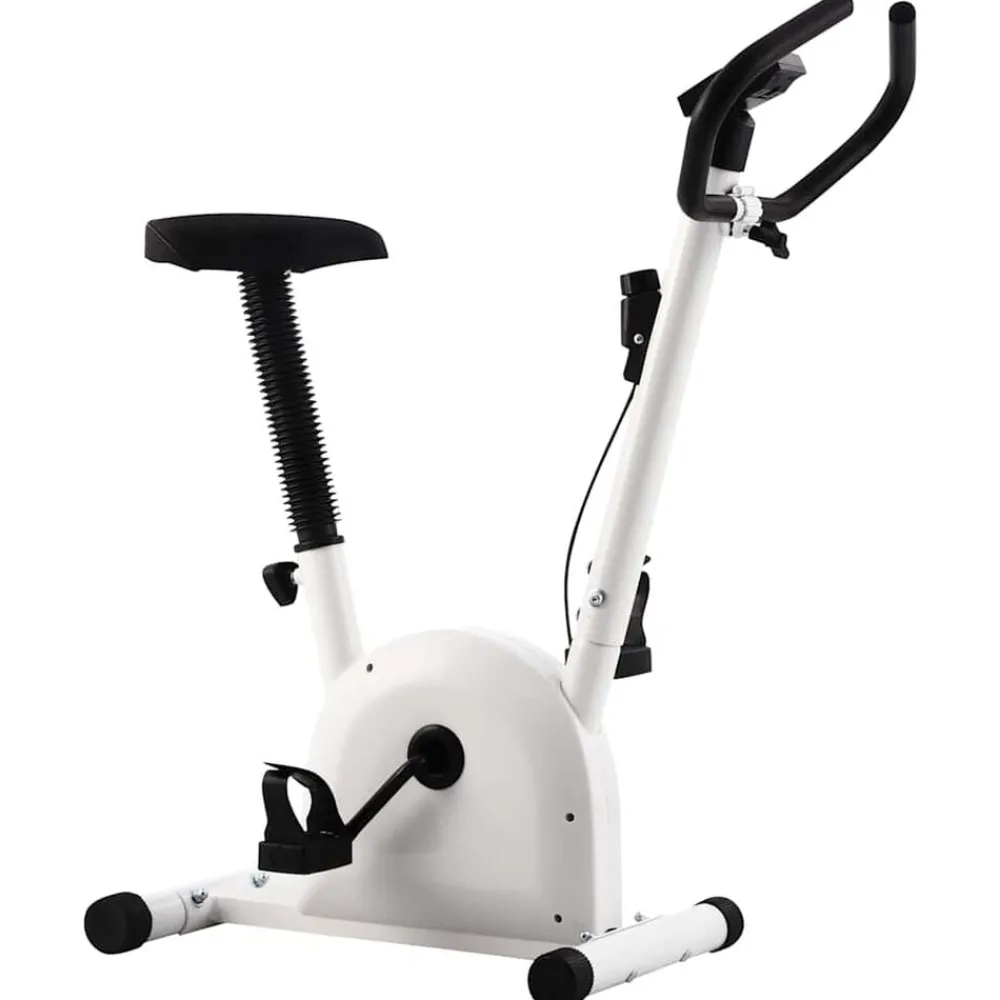 Fitness*vidaXL Hometrainer met bandweerstand Wit