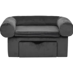 Hondenbank met lade 75x50x38 cm pluche><noscript><img width=