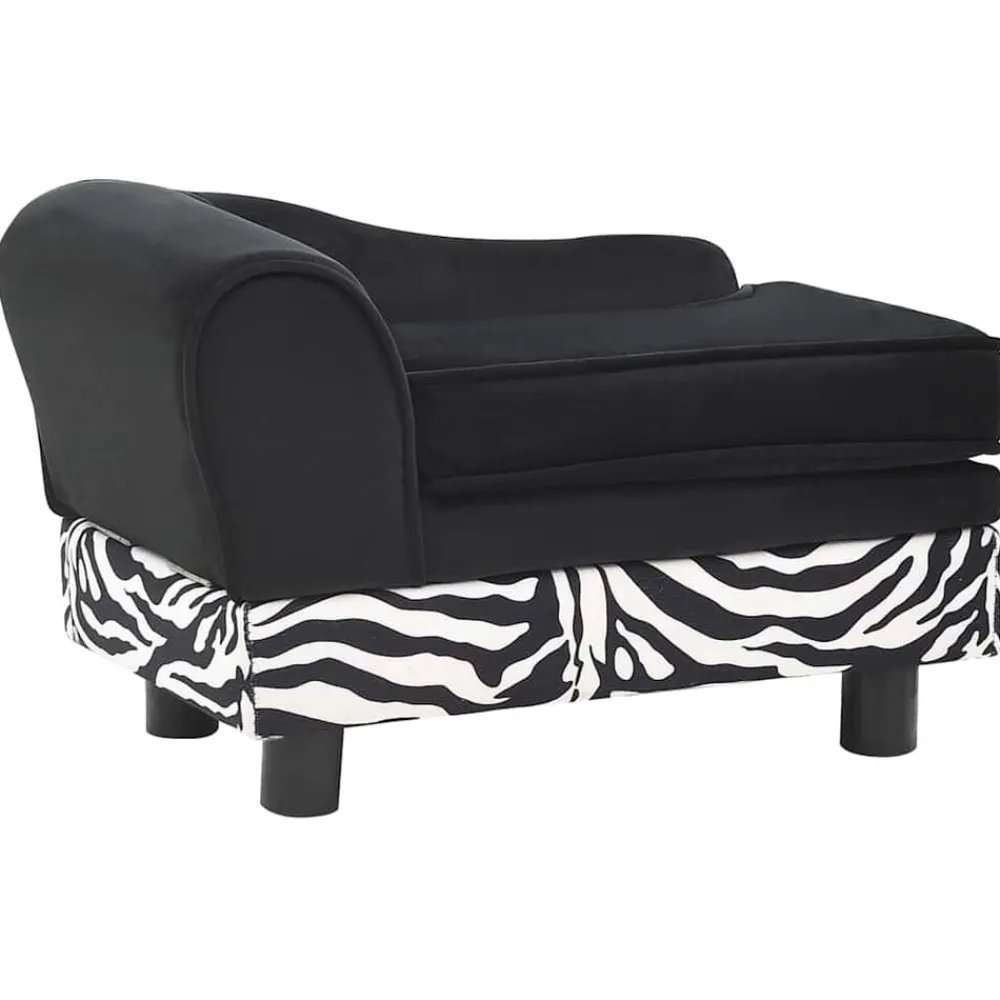 Hondenbank 57x34x36 cm pluche zwart>vidaXL Hot
