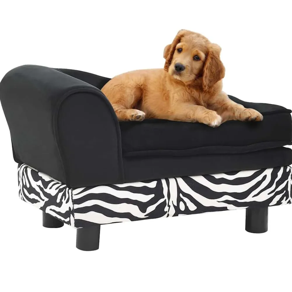 Hondenbank 57x34x36 cm pluche zwart>vidaXL Hot