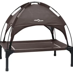 Huisdierbenodigdheden*vidaXL Hondenbed 63 x 49,5 x 60 cm Staal Bruin