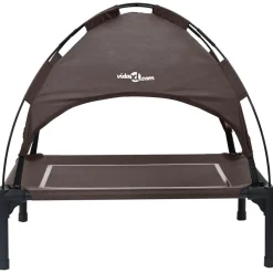 Huisdierbenodigdheden*vidaXL Hondenbed 63 x 49,5 x 60 cm Staal Bruin