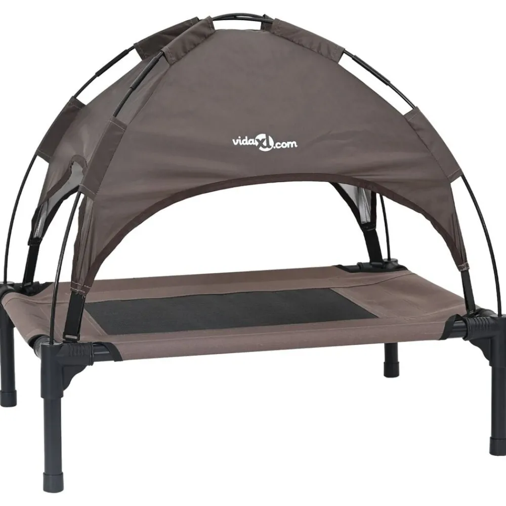 Huisdierbenodigdheden*vidaXL Hondenbed 62 x 48 x 61 cm Staal Bruin