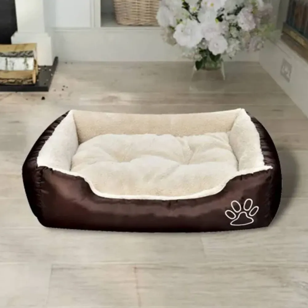 Huisdierbenodigdheden*vidaXL Hondenbed bruin en beige XXL