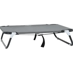 Huisdierbenodigdheden*vidaXL Hondenbed 80 x 55 x 18 cm Staal Lichtgrijs