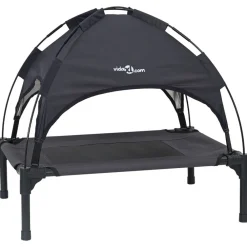 Huisdierbenodigdheden*vidaXL Hondenbed 62 x 48 x 61 cm Staal Zwart