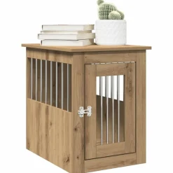 Huisdierbenodigdheden*vidaXL Hondenbench 45x62x59 cm bewerkt hout artisanaal eikenkleurig