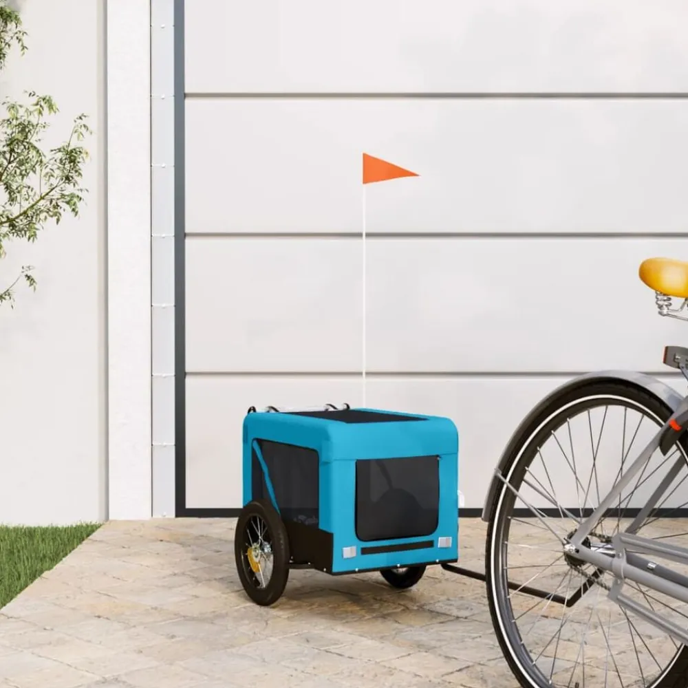Hondenfietstrailer oxford stof en ijzer en zwart>vidaXL Online