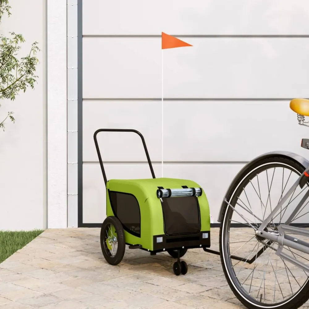 Hondenfietstrailer oxford stof en ijzer>vidaXL Sale