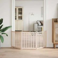 Huisdierbenodigdheden*vidaXL Hondenhek inklapbaar 3 panelen 150 cm massief vurenhout Naturel