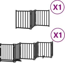 Hondenhek inklapbaar 9 panelen 450 cm populierenhout>vidaXL Best