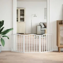 Huisdierbenodigdheden*vidaXL Hondenhek inklapbaar 3 panelen 150 cm populierenhout Wit