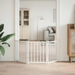 Huisdierbenodigdheden*vidaXL Hondenhek inklapbaar 3 panelen 150 cm massief vurenhout Wit