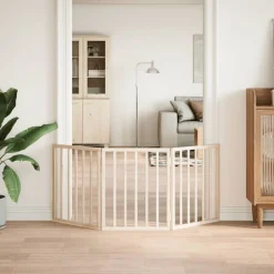 Huisdierbenodigdheden*vidaXL Hondenhek opvouwbaar 3 panelen 150 cm populierenhout Naturel