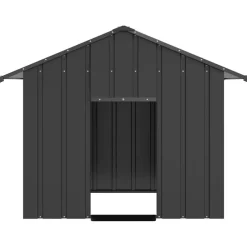 Huisdierbenodigdheden*vidaXL Hondenhok met dak 131x101x102 cm gegalvaniseerd staal Antraciet