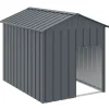 Hondenhok met dak 117x153x123 cm gegalvaniseerd staal antraciet>vidaXL Clearance