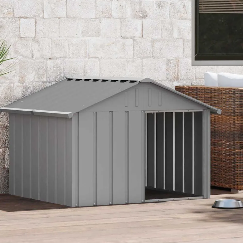 Hondenhok 116,5x103x81,5 cm gegalvaniseerd staal>vidaXL Outlet