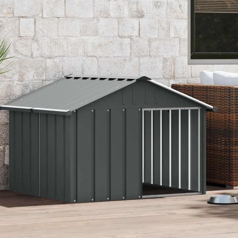 Hondenhok 116,5x103x81,5 cm gegalvaniseerd staal kleur>vidaXL Outlet