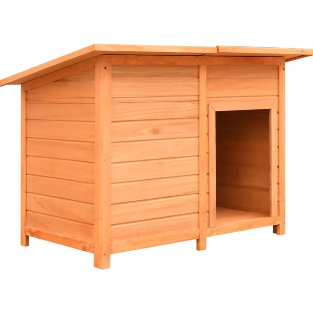 Hondenhok 120x77x86 cm massief grenenhout en vuurhout>vidaXL Online
