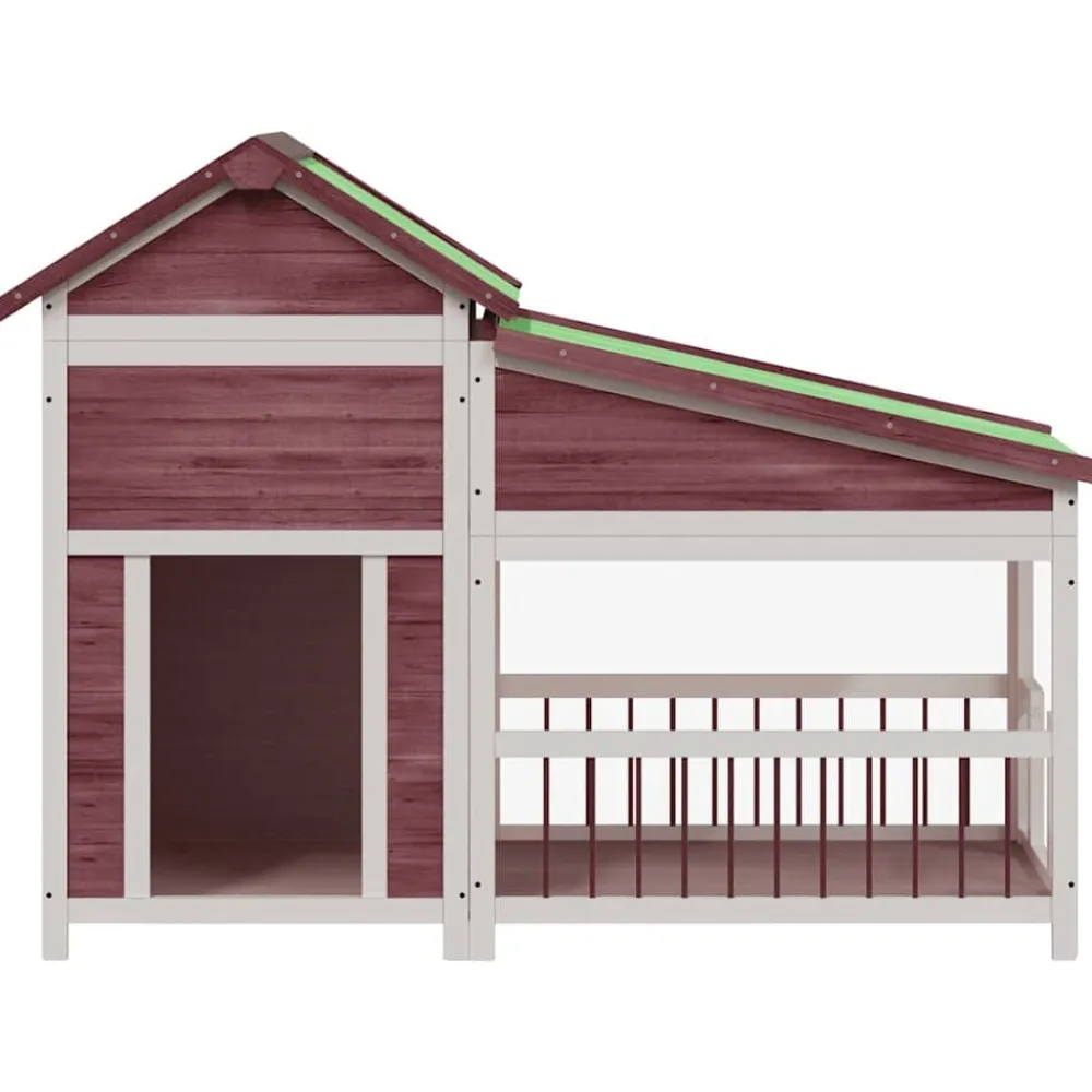 Huisdierbenodigdheden*vidaXL Hondenhok 143x60,5x109 cm massief grenenhout kleurig Mokka