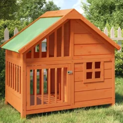 Huisdierbenodigdheden*vidaXL Hondenhok 96x60,5x87 cm massief grenenhout Bruin