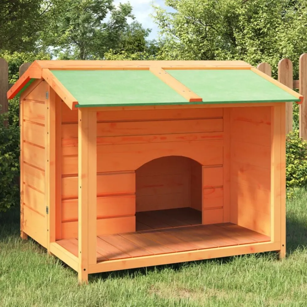 Hondenhok 96x87x80,5 cm massief grenenhout>vidaXL Hot
