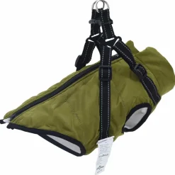 Huisdierbenodigdheden*vidaXL Hondenjas Legergroen L32 Fleece en polyester Leger groen