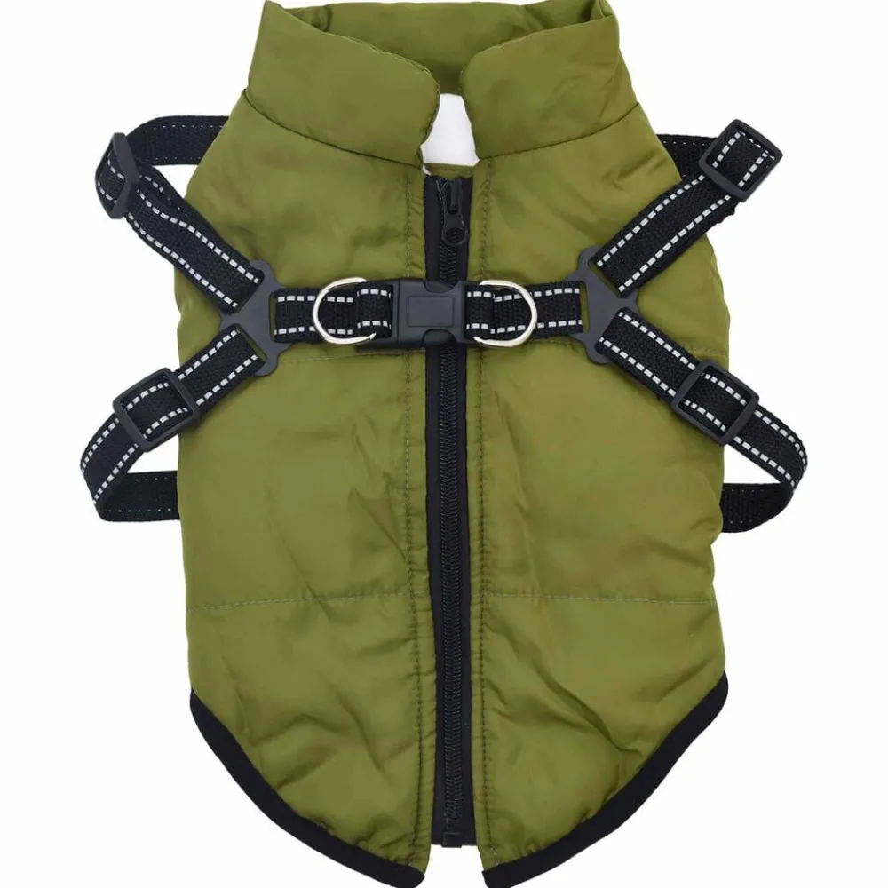 Hondenjas Legergroen L24 Fleece en polyester>vidaXL Discount