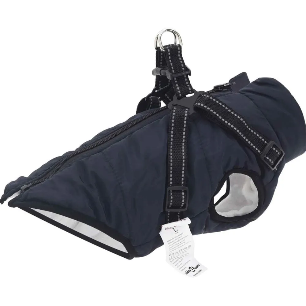 Huisdierbenodigdheden*vidaXL Hondenjas L24 Fleece en polyester Marineblauw