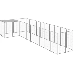 Hondenkennel 7,26 m² staal kleurig>vidaXL Hot