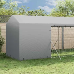 Huisdierbenodigdheden*vidaXL Hondenkennel met dak 2x6x2,5 m gegalvaniseerd staal zilverkleur