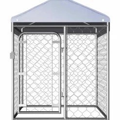 Huisdierbenodigdheden*vidaXL Hondenkennel voor buiten met dak 100x100x125 cm