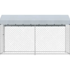 Huisdierbenodigdheden*vidaXL Hondenkennel voor buiten met dak 382x192x225 m